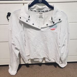 Pink long sleeve crop top
